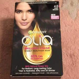 BUNDLE ONLY! NWT, NIB, OLIA HAIR COLOR BY GARNIER,4.0 Dark Brown,Never used.